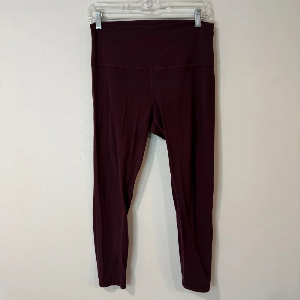 Lululemon Womens Align Leggings 10 Burgundy Red High Rise 25